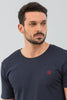 CAMISETA NAVY LOGO BORDADO